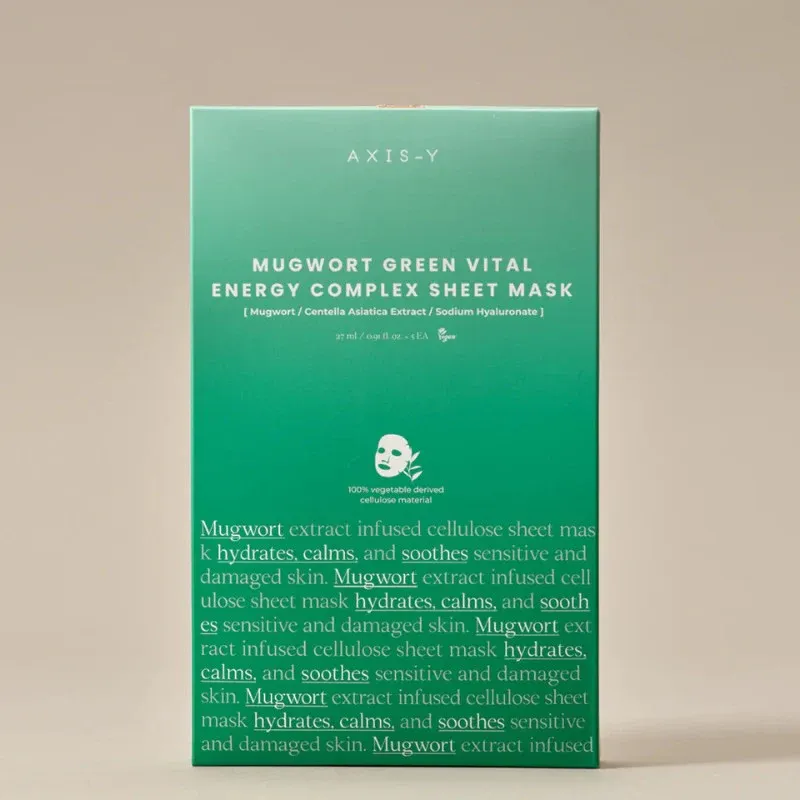 AXIS-Y - Mugwort Green Vital Energy Complex Sheet Mask | Box of 5 masks