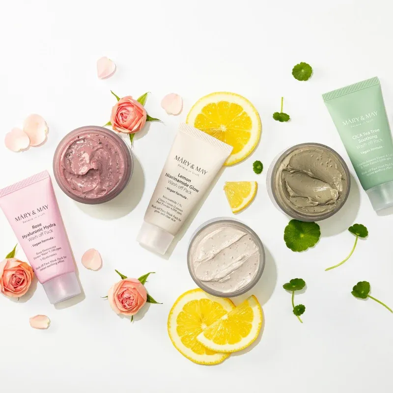 MARY &amp; MAY - Vegan Wash Off Mask Mini Gift Set -  (30g x5)