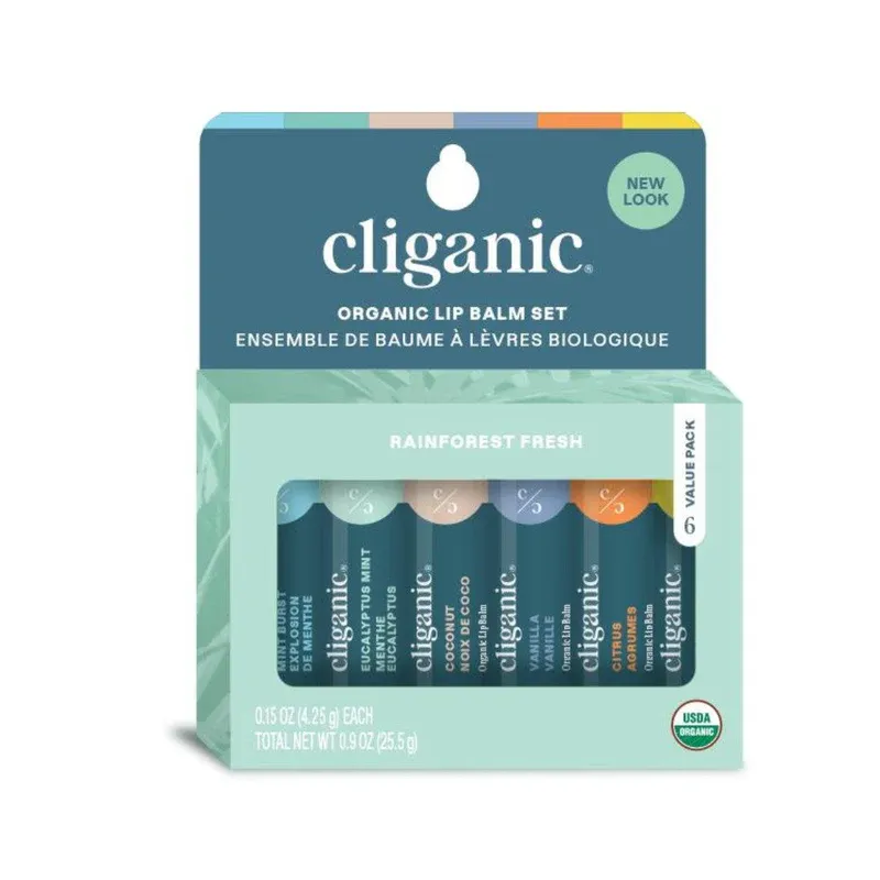 Cliganic - Organic Lip Balm Set | 6 Flavors