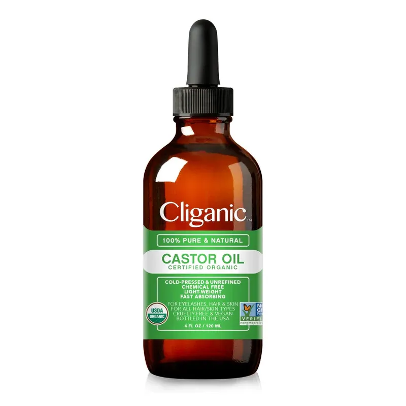 CLIGANIC - Organic Castor Oil With Eyelash Kit | 120 mL