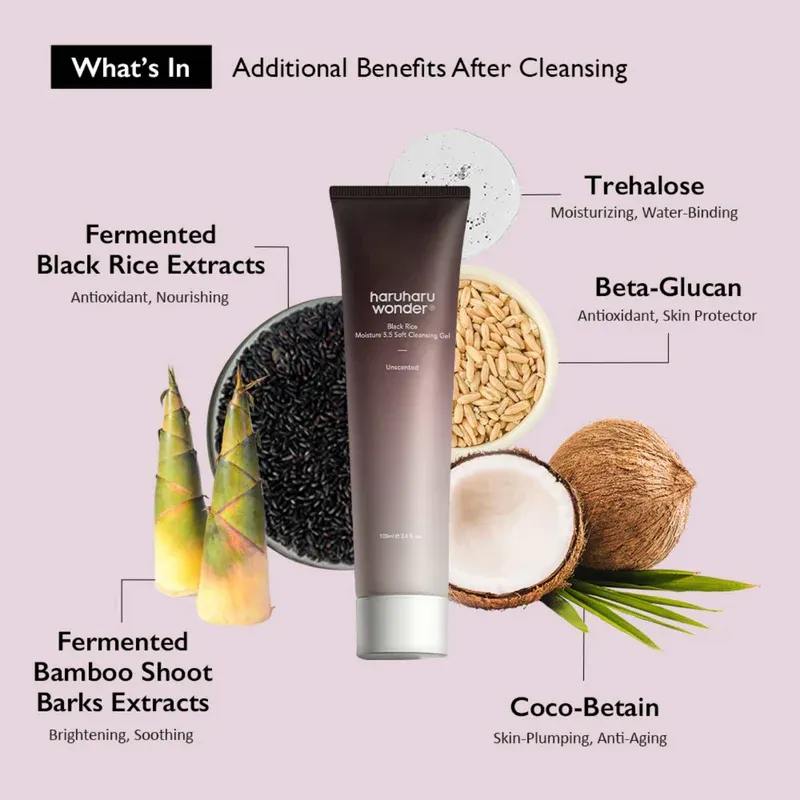 HARUHARU WONDER - Black Rice Moisture 5.5 Soft Cleansing Gel