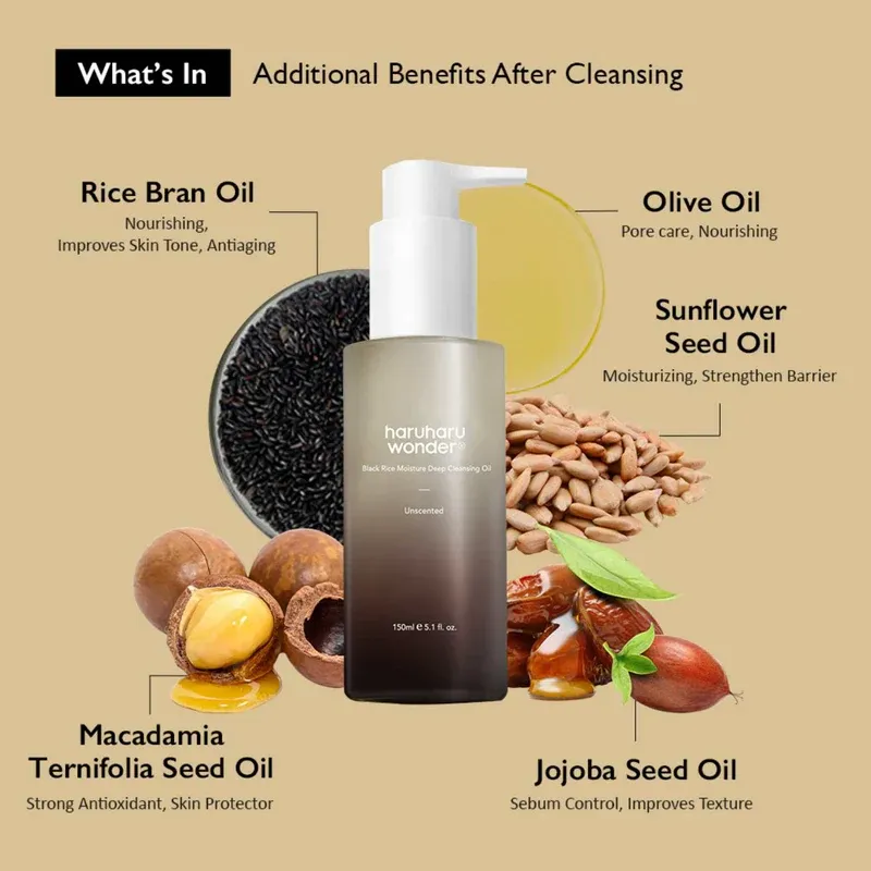 HARUHARU WONDER - Black Rice Moisture Deep Cleansing Oil