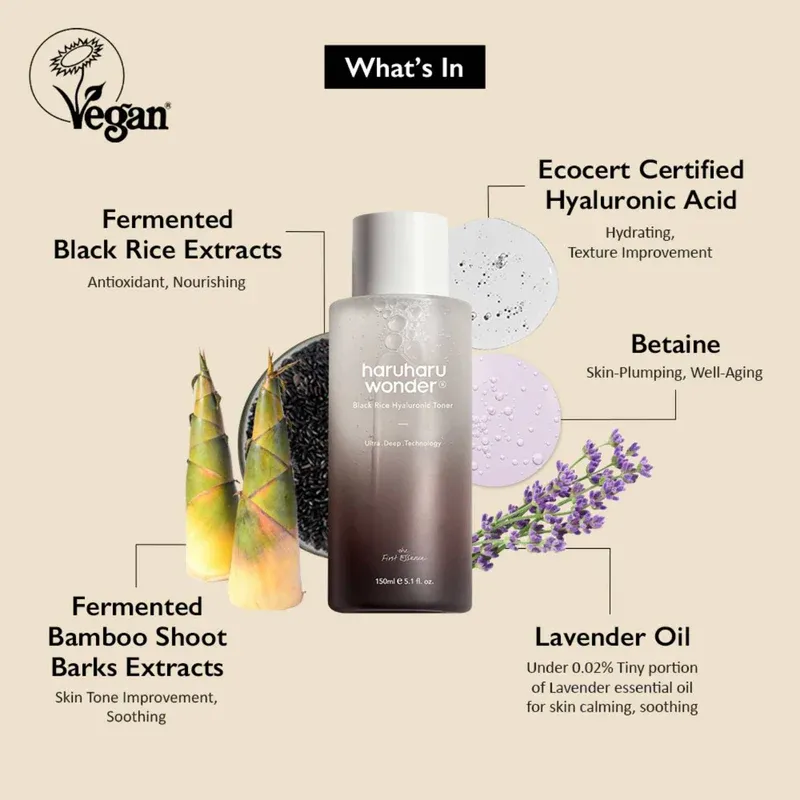 HARUHARU WONDER - Black Rice Hyaluronic Toner