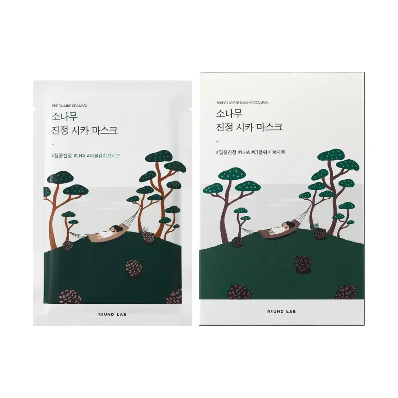​ROUND LAB - PINE CALMING CICA MASK SHEET | Box of 10 Masks