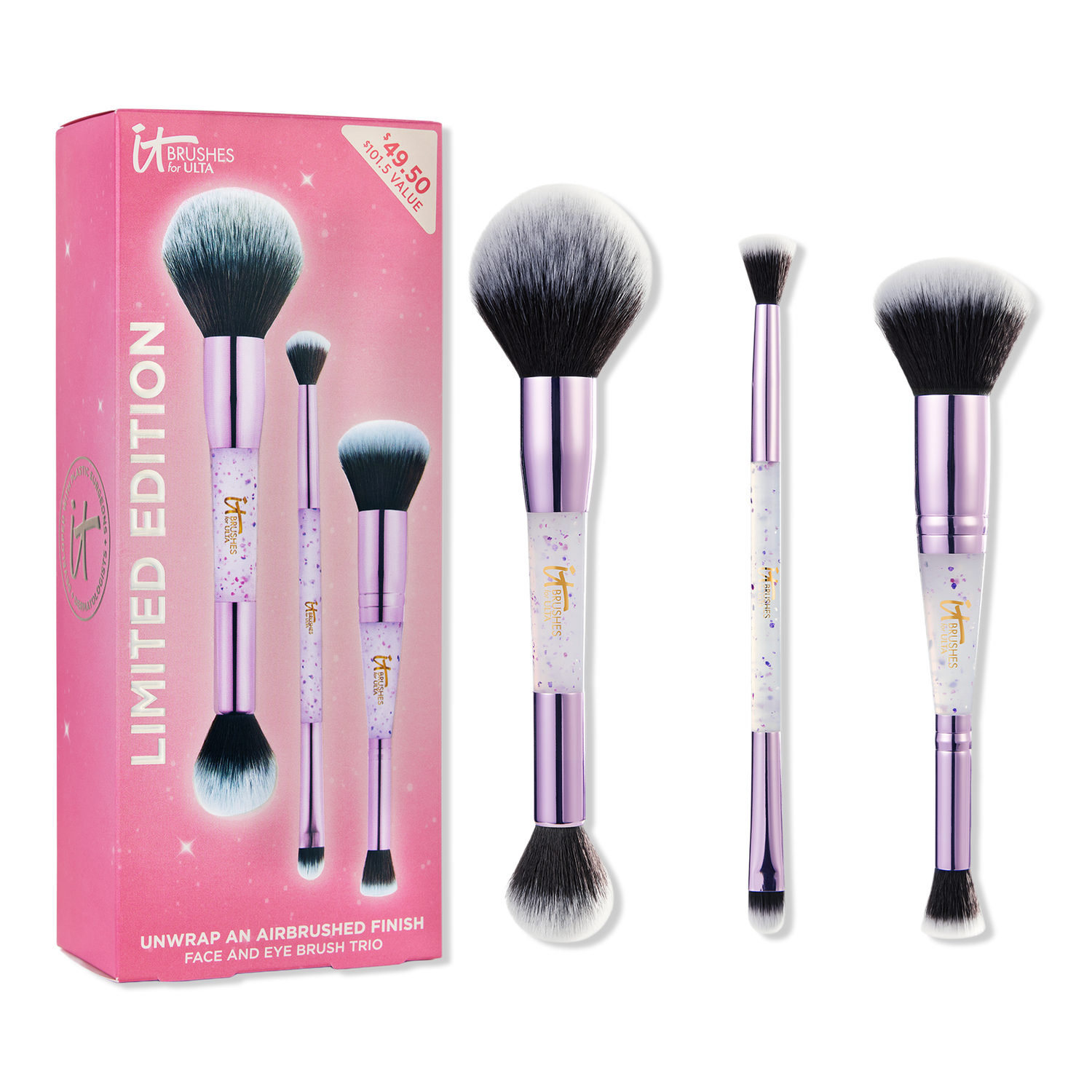 IT Cosmetics - Airbrush Limited Edition Dual-ended Face &amp; Eye Brush Trio