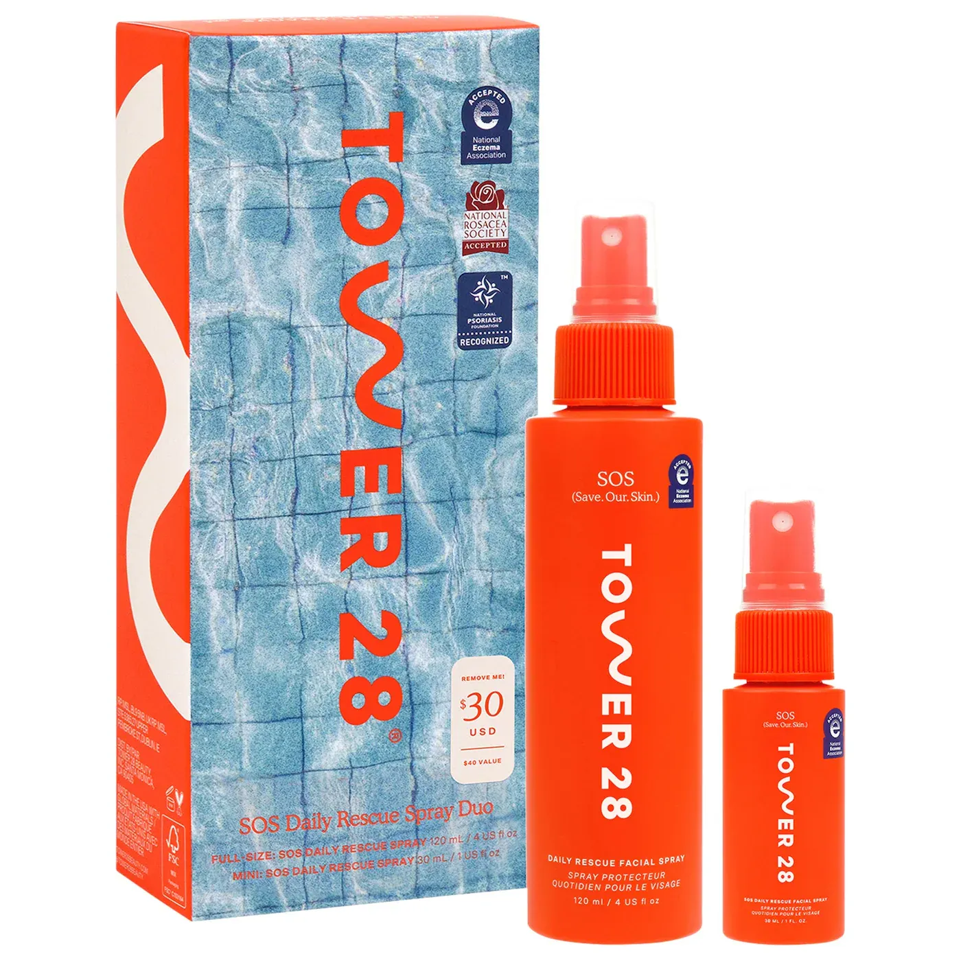 Tower 28 Beauty  - SOS Hypochlorous Acid Spray Duo Skincare Set