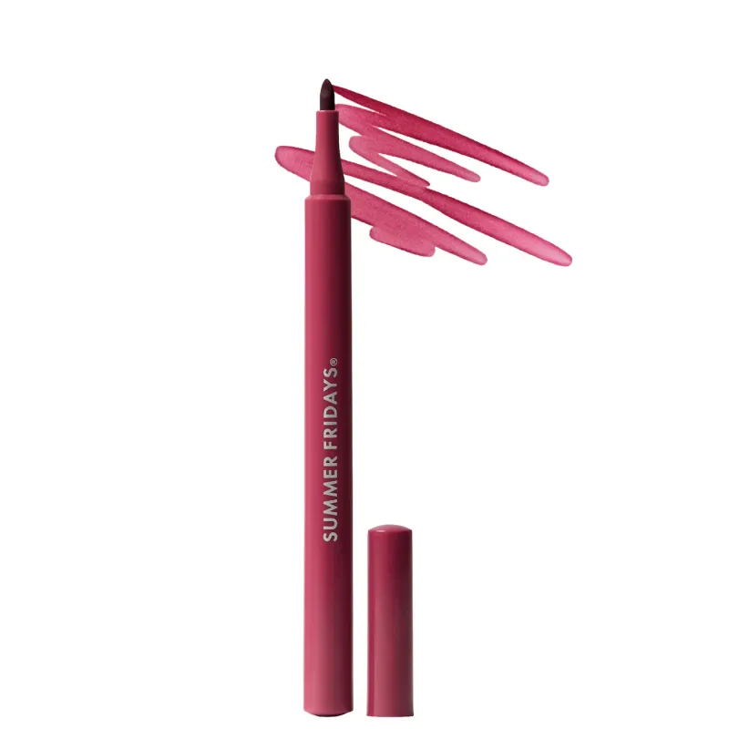 Summer Fridays  - Flushed Lip Stain 12HR Long-Lasting Lip Tint |  Plum - cool berry