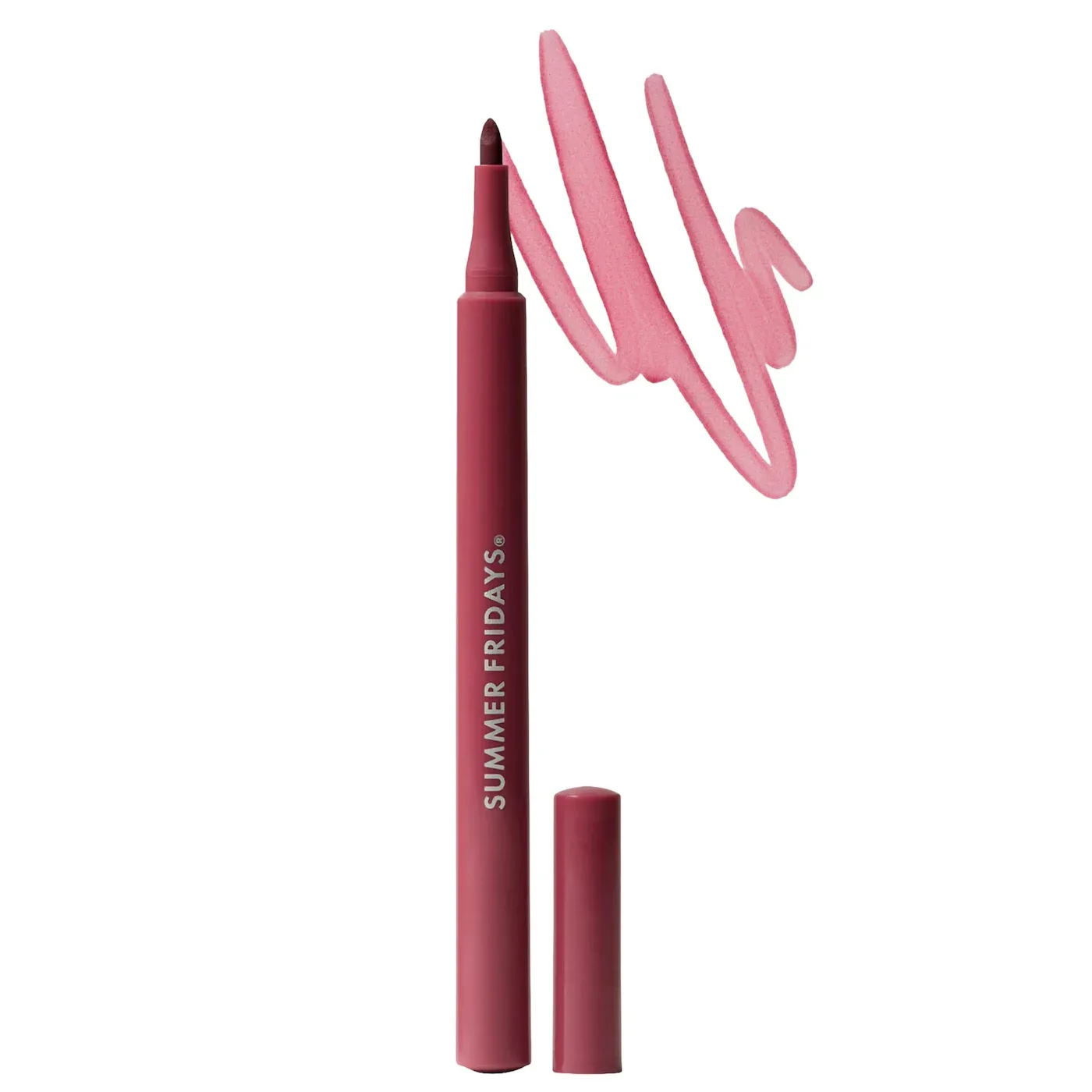 Summer Fridays  - Flushed Lip Stain 12HR Long-Lasting Lip Tint | Rosette - cool pink