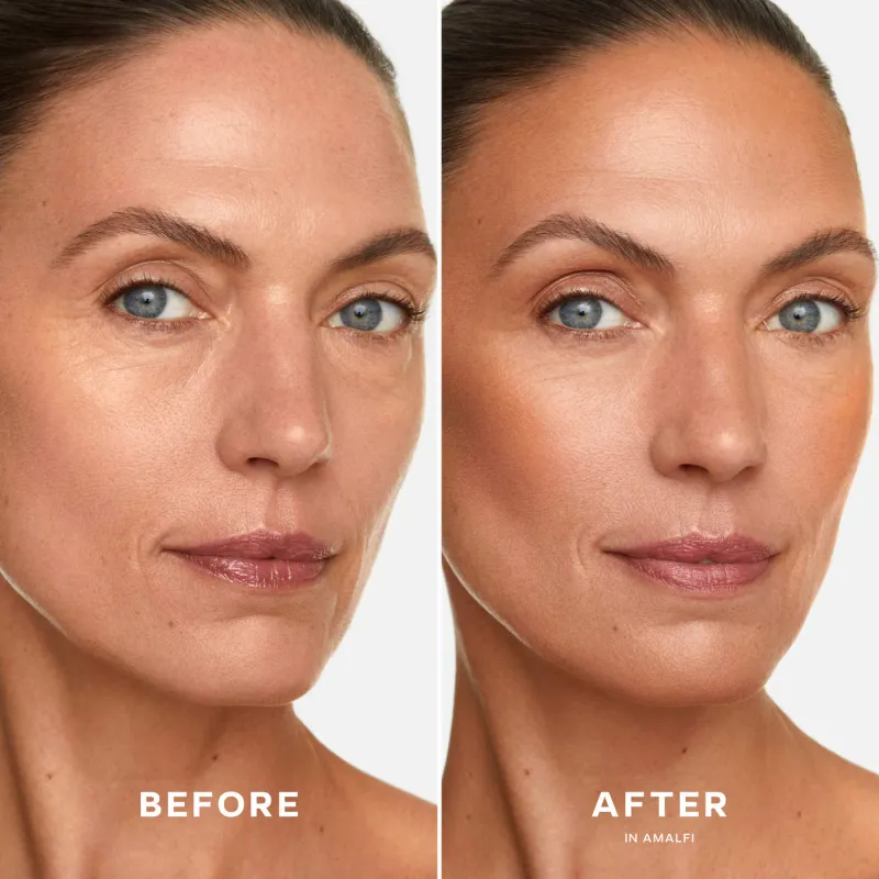 Saie - SuperSuede™ Radiant Talc-Free Baked Powder Bronzer | Amalfi - light to medium with neutral undertones