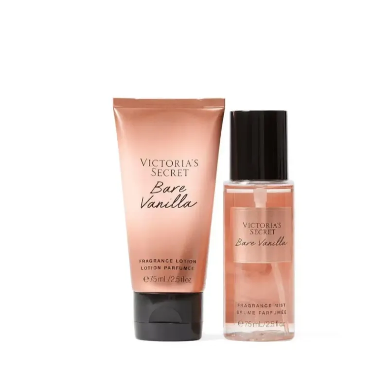 Victoria's Secret - Bare Vanilla Mini Fragrance Duo Gift Set | Notes Vanilla and Cashmeran.