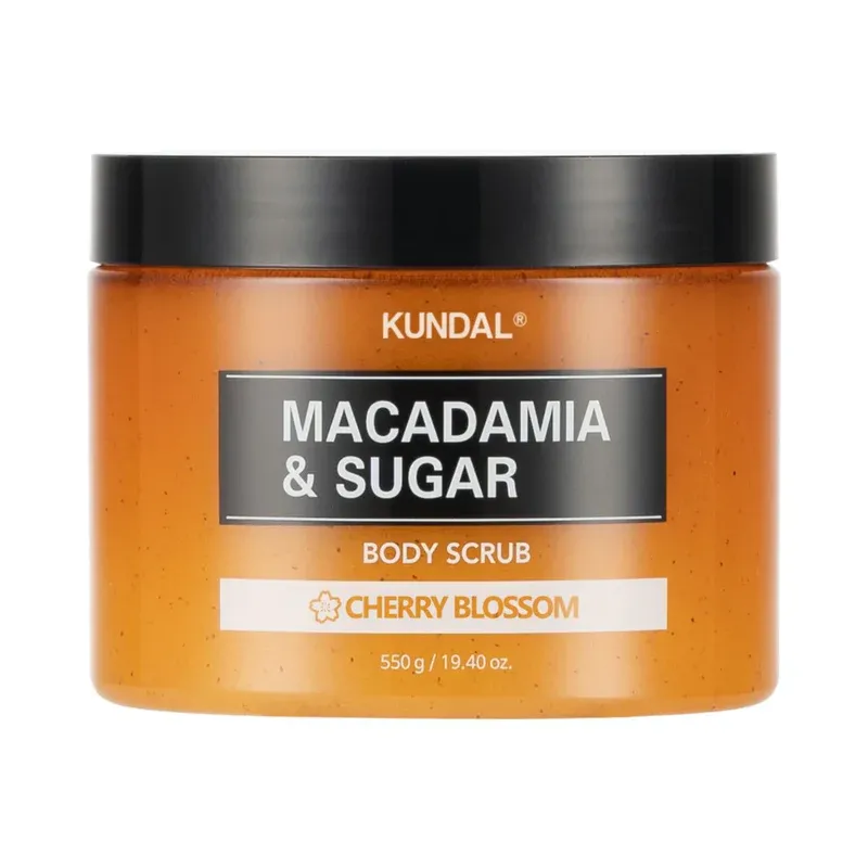 KUNDAL - Macadamia &amp; Sugar Body Scrub - Cherry Blossom | 550 Gr