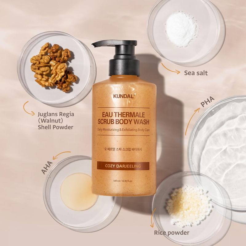 KUNDAL - Scrub Body Wash - Cozy Darjeeling | 500 mL
