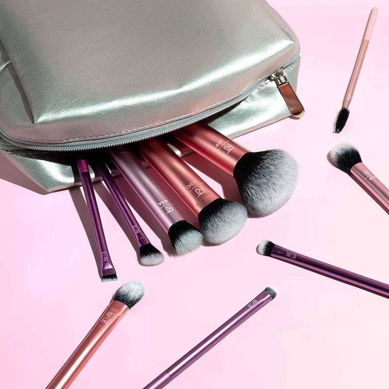 Real Techniques - Best-Selling Blends Set | 10-Piece Makeup Brush Collection with Beauty Bag for Face and Eye