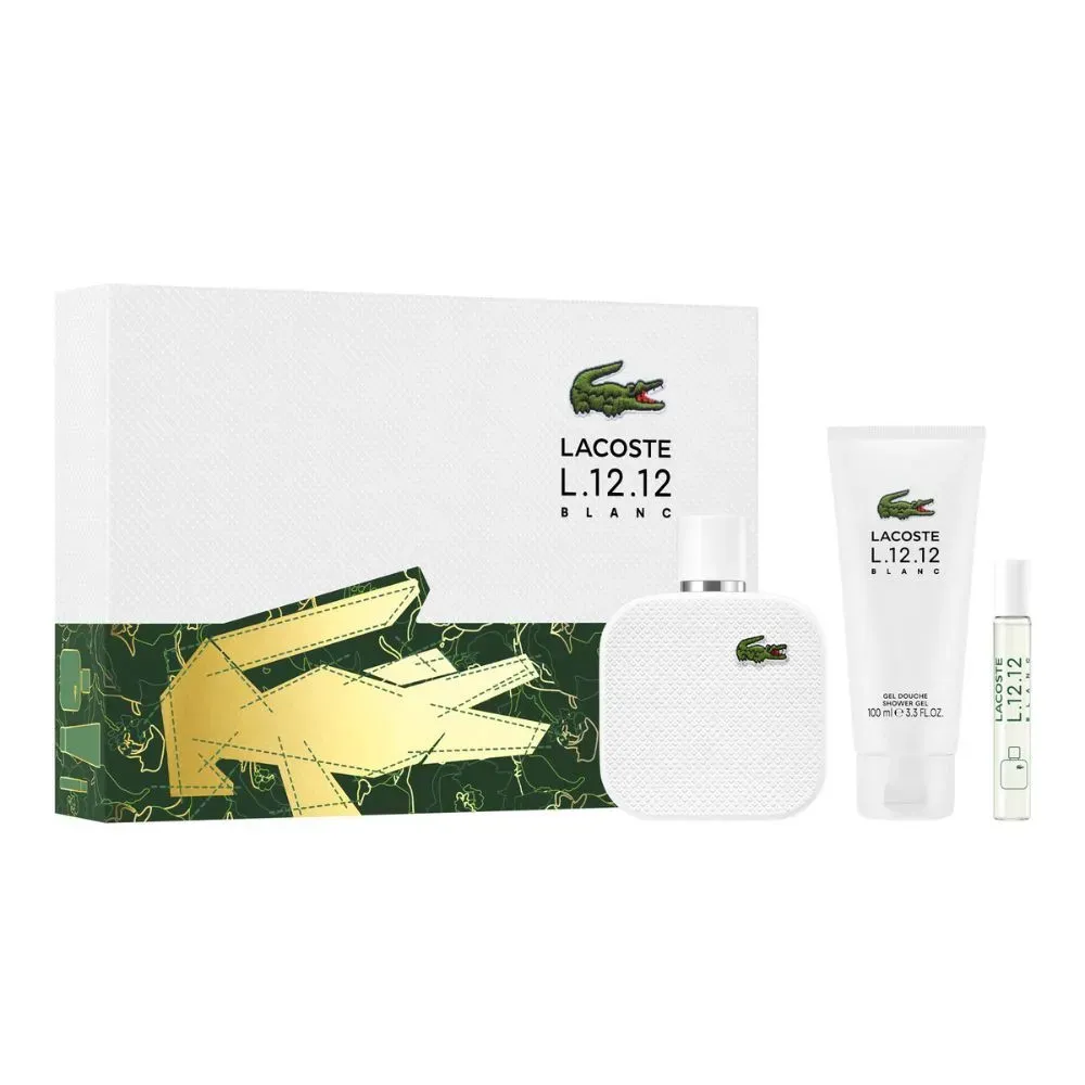 Lacoste - L.12.12 Blanc EDT 100 mL+ EDT 7.5 mL + Shower Gel 100 mL