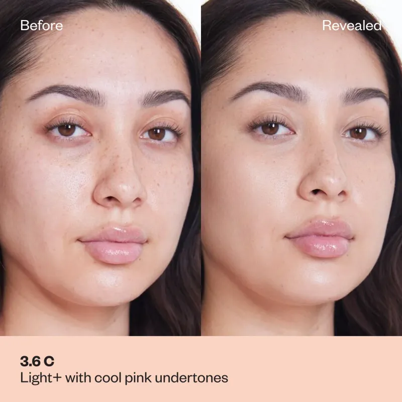 Kossas - Mini Revealer Super Creamy + Brightening Concealer with Caffeine and Hyaluronic Acid 2 mL | Tone 3.6 C  - Light  With Cool Pink Undertones