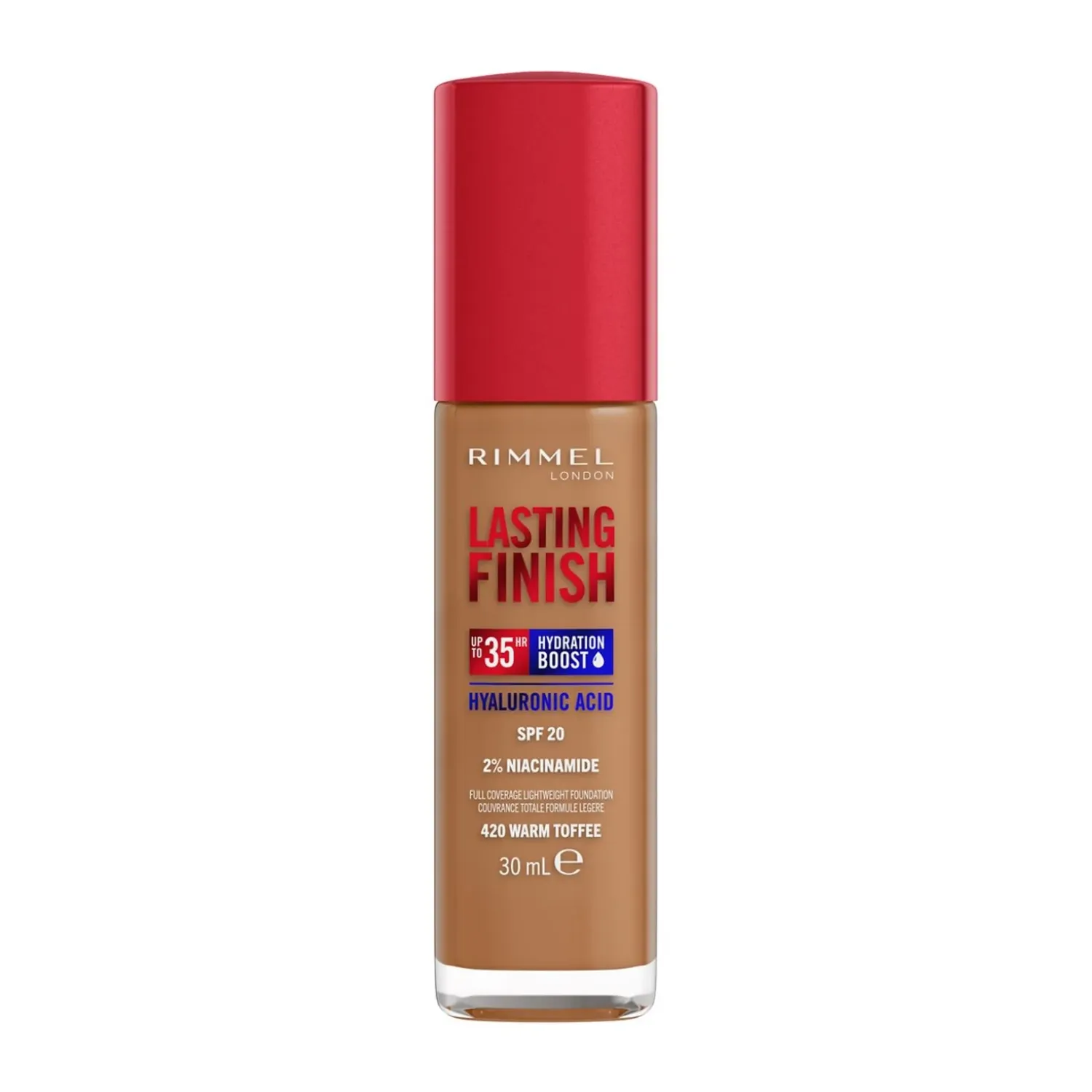 Rimmel - Lasting Finish 35H Hydration Boost – Foundation | 420 Warm Toffee