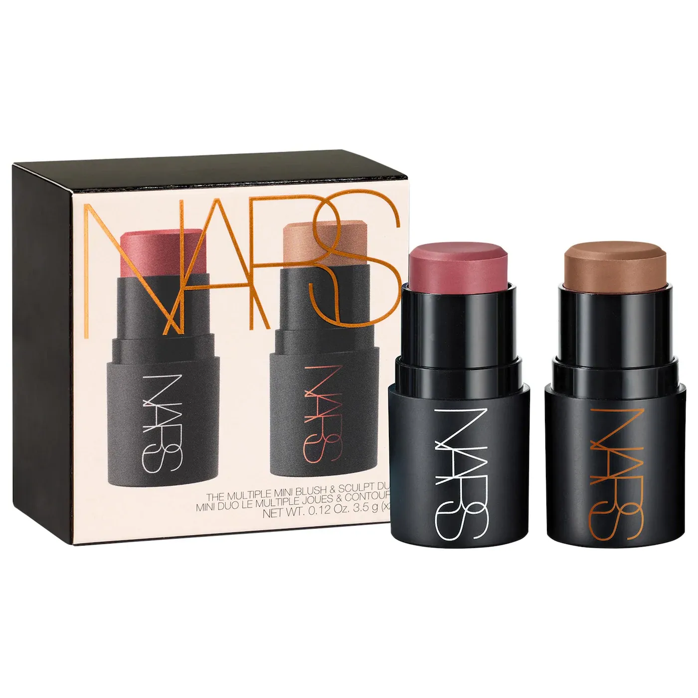 NARS - Mini Multiple Blush &amp; Sculpt Stick Duo | Dolce Vita / Laguna - dusty rose / light-medium with neutral undertones