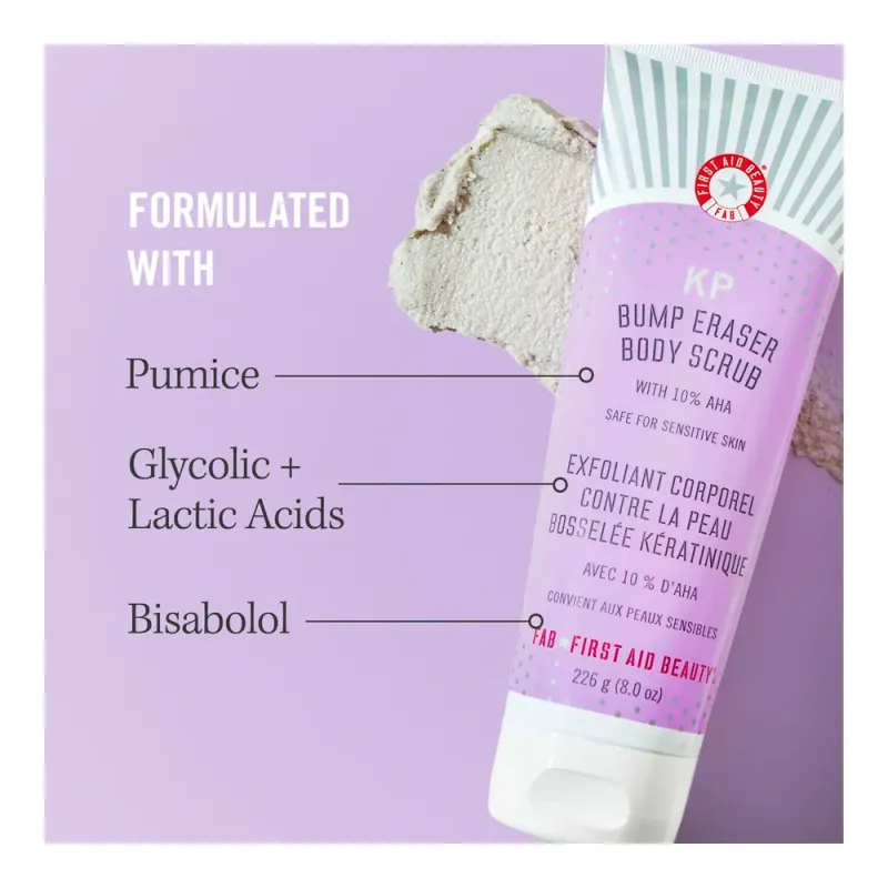 First Aid Beauty - KP Bump Eraser Body Scrub 10% AHA Fresh Strawberry | 226 Gr