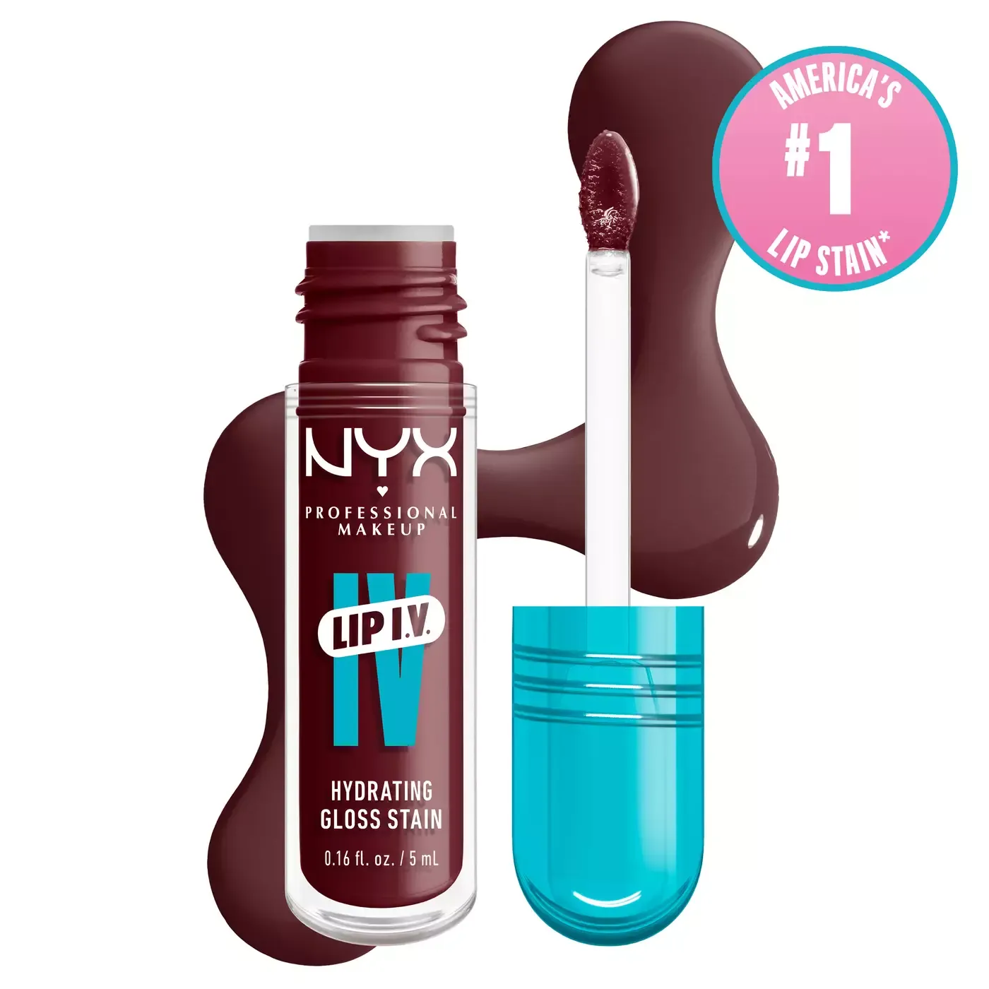 NYX - Lip I.V. Hydrating Lip Gloss Stain | 14 Mauve N' Moist