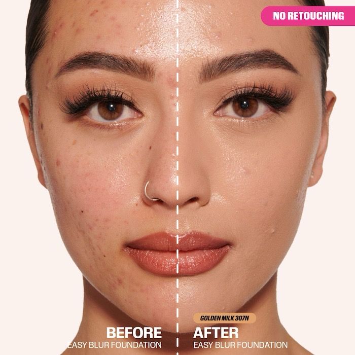 Huda Beauty - Easy Blur Natural Airbrush Foundation With Niacinamide | Golden Milk 307N