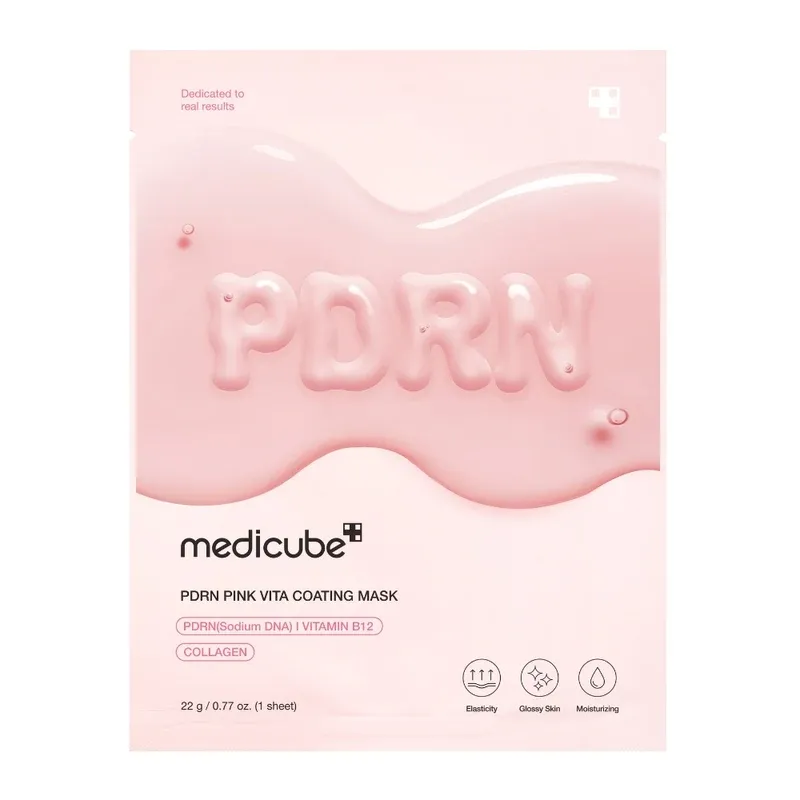 MEDICUBE - PDRN Pink Vita Coating Mask (10EA) | 1 Sheet