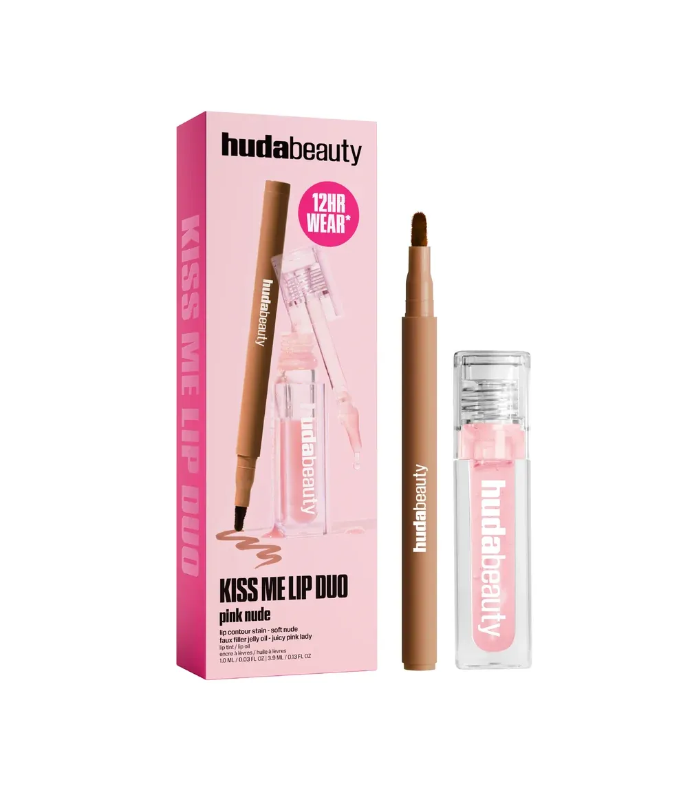 Huda Beauty - Kiss Me Lip Duo Set | Pink Nude
