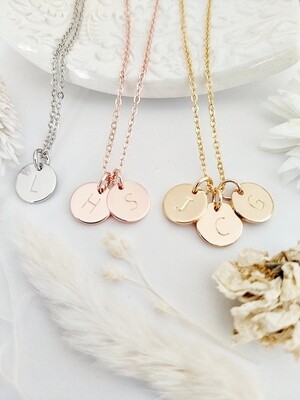 dainty initial necklace
