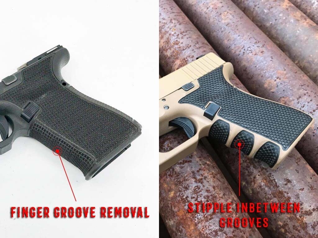 FINGER GROOVE REMOVAL OR ENGRAVE BETWEEN