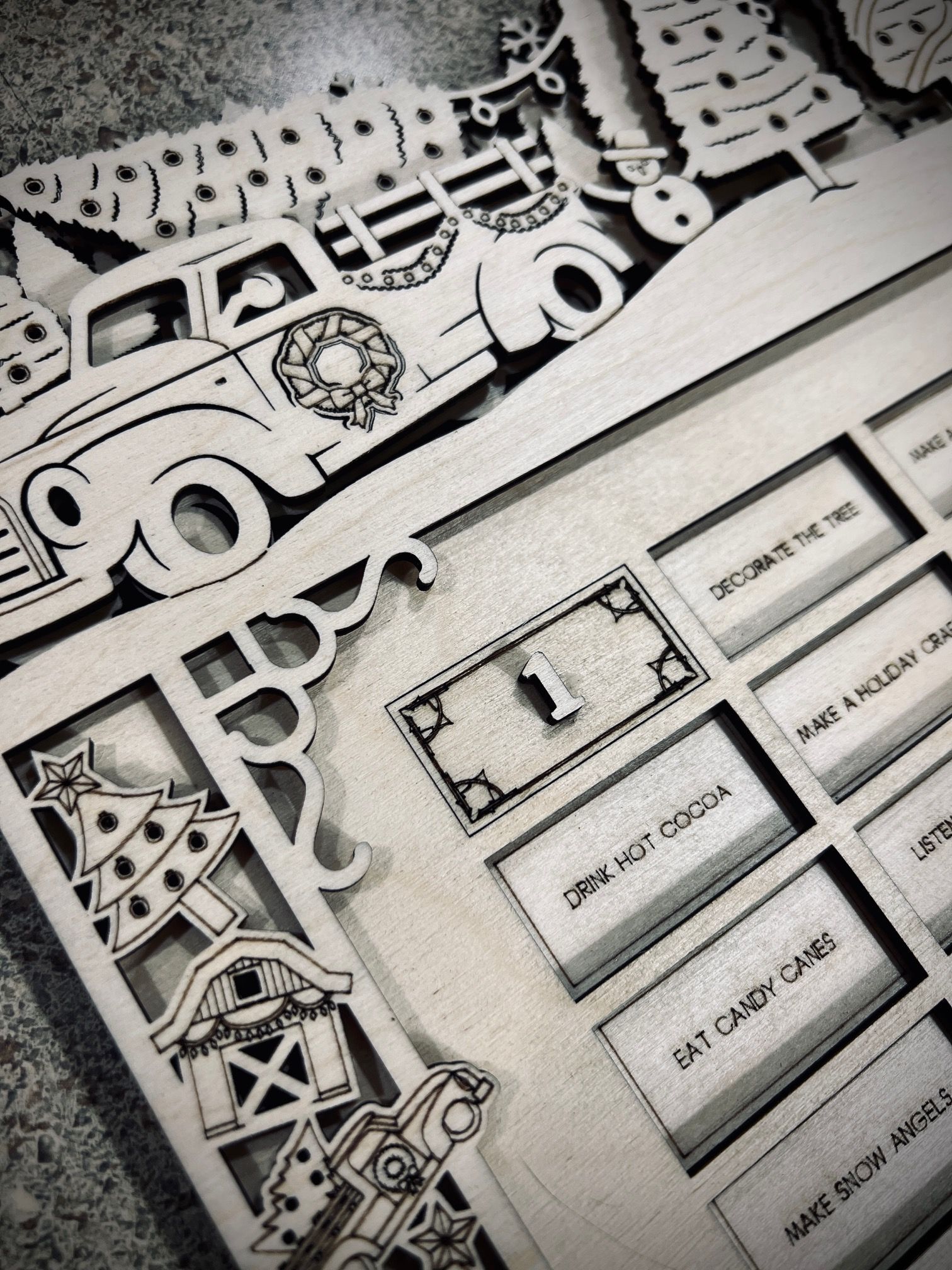 Custom Wood Advent Calendar