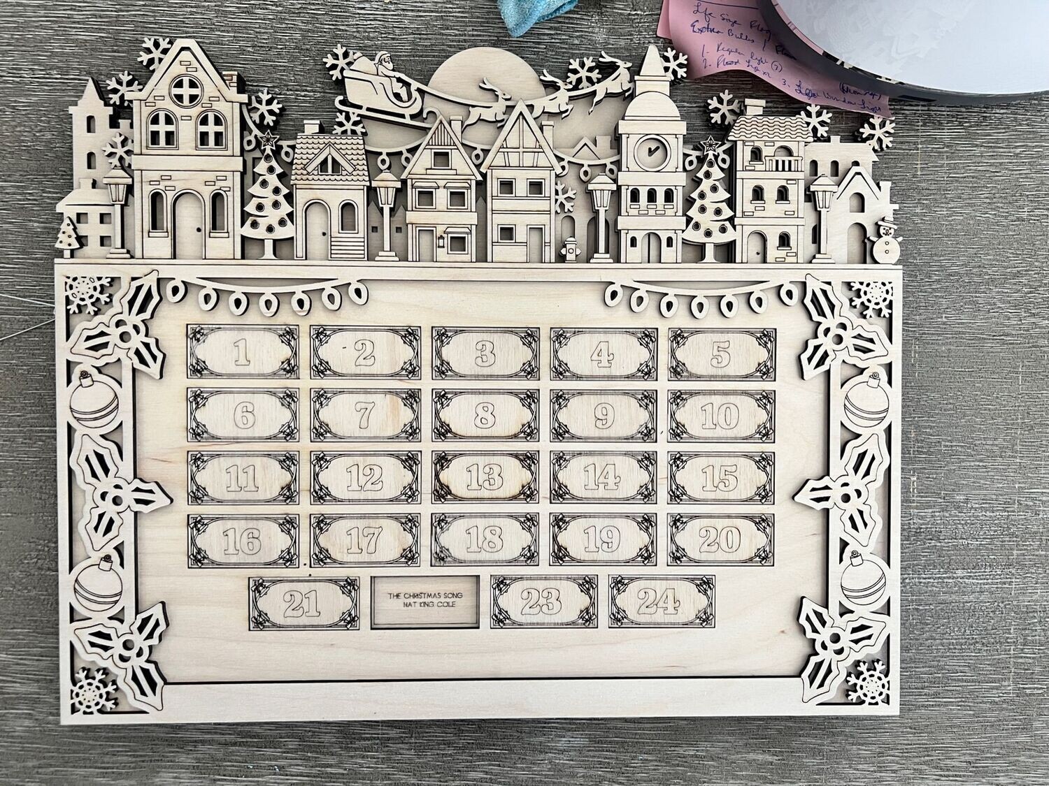 Custom Wood Advent Calendar