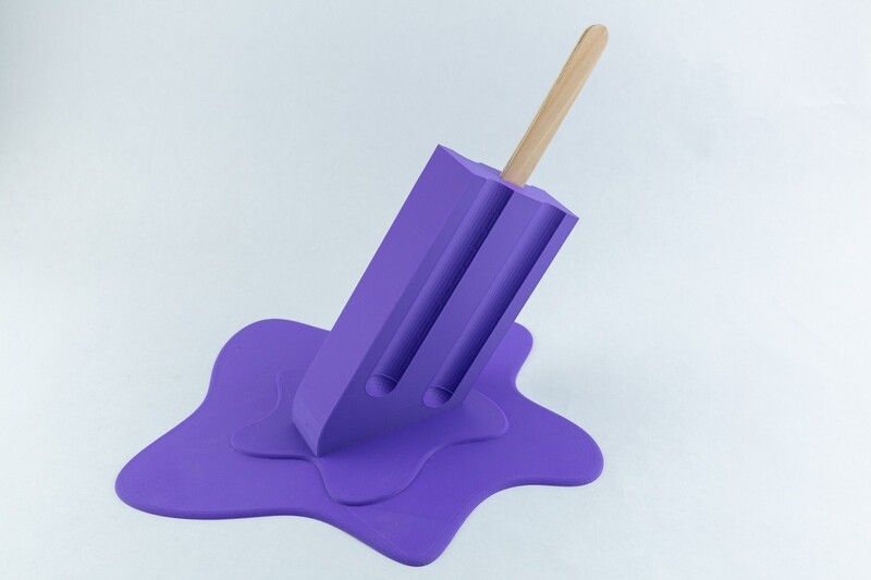 Oversized Melting Popsicle Sculpture