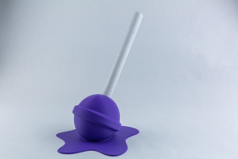 Oversized Melting Lollipop Sculpture