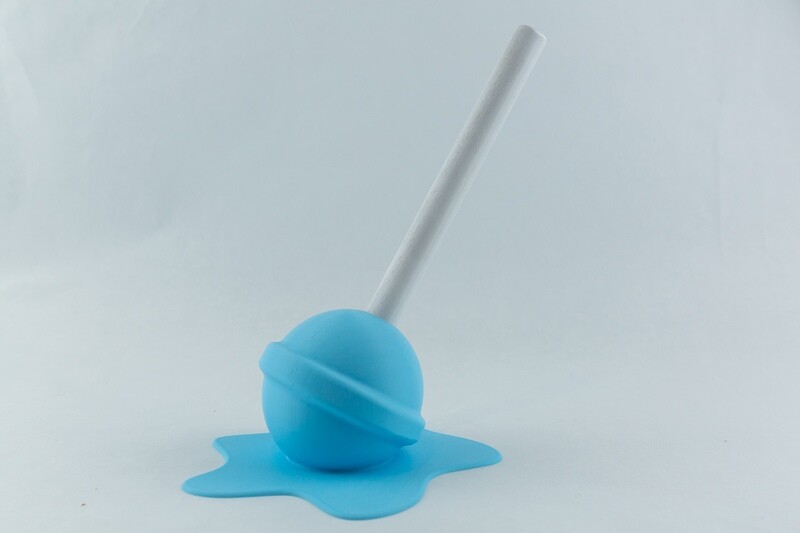 Oversized Melting Lollipop Sculpture