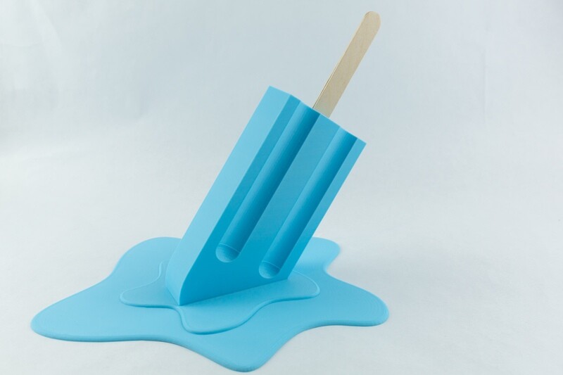 Oversized Melting Popsicle Sculpture