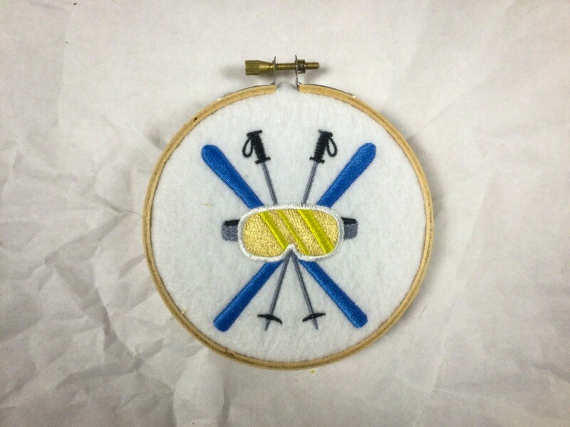 Embroidered 4&quot; Hoop Wall Art