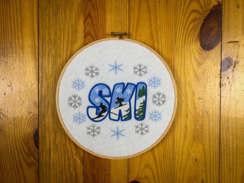Embroidered 8&quot; Hoop Wall Art
