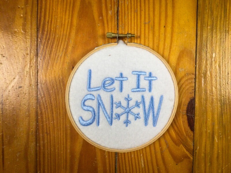 Embroidered 4&quot; Hoop Wall Art