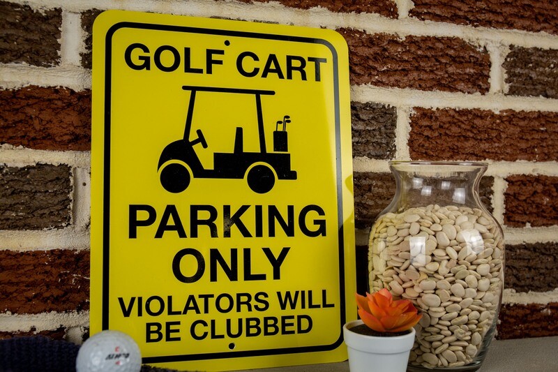 Golf Cart Parking Sign