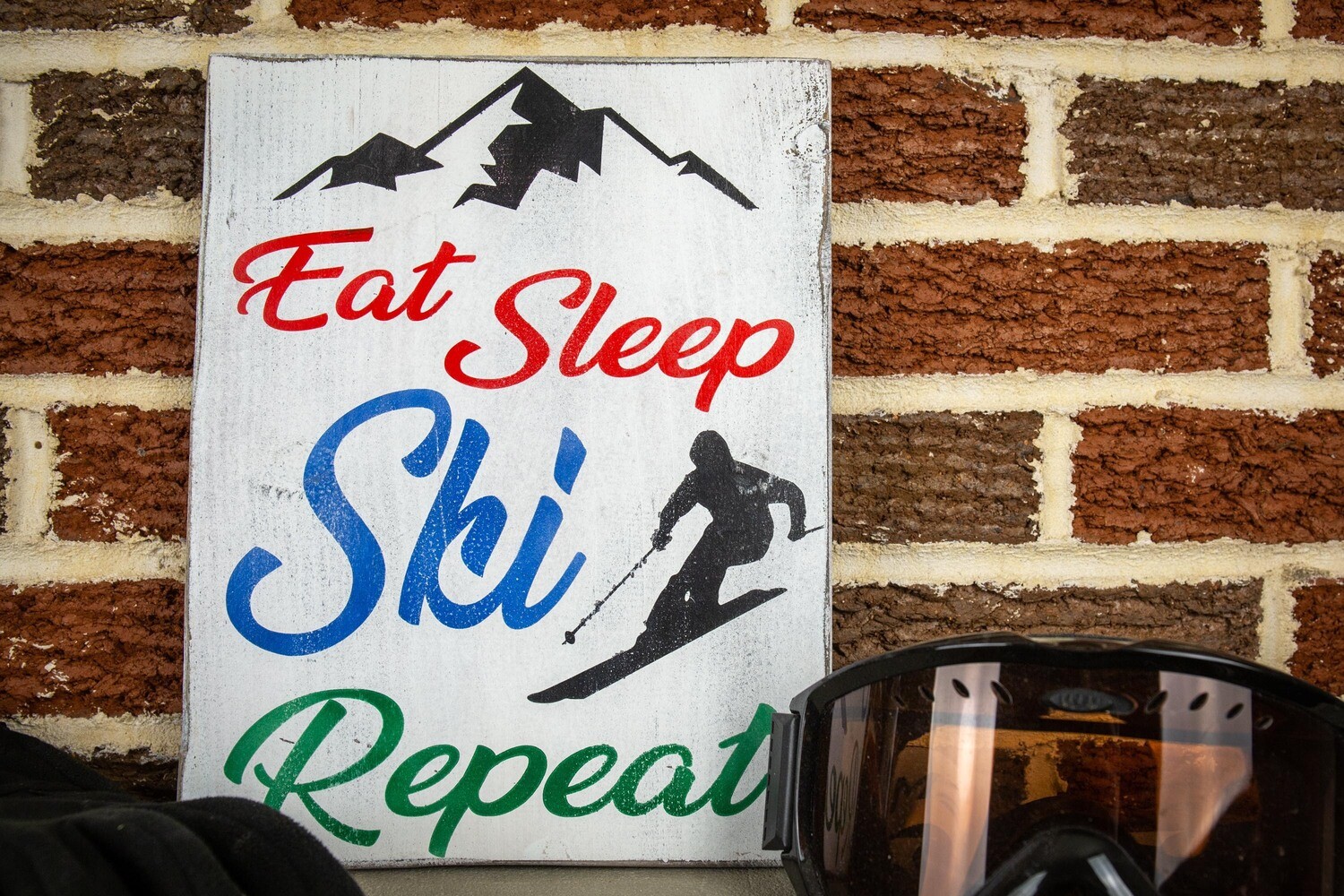 Eat Sleep Ski Repeat Sign