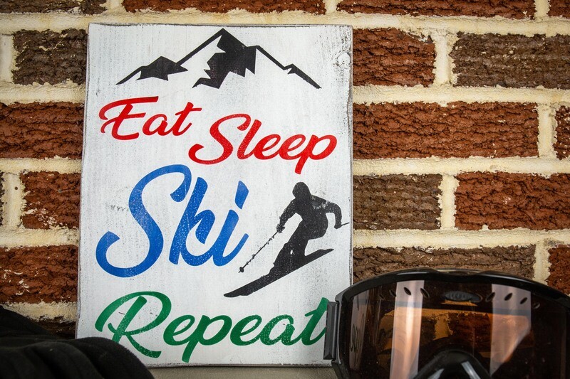 Eat Sleep Ski Repeat Sign