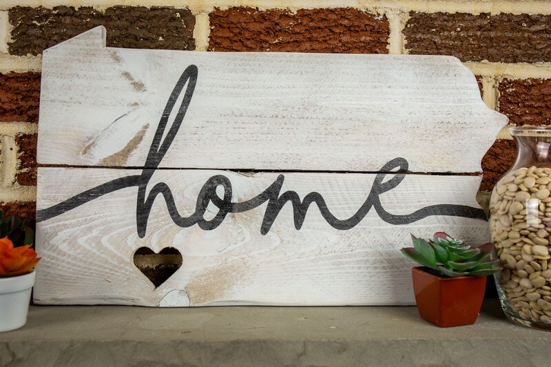 PA Map Home Wall Art