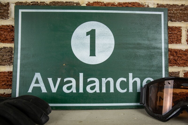 Ski Lift Sign Avalanche