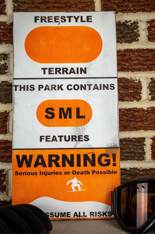 Terrain Park Warning Sign