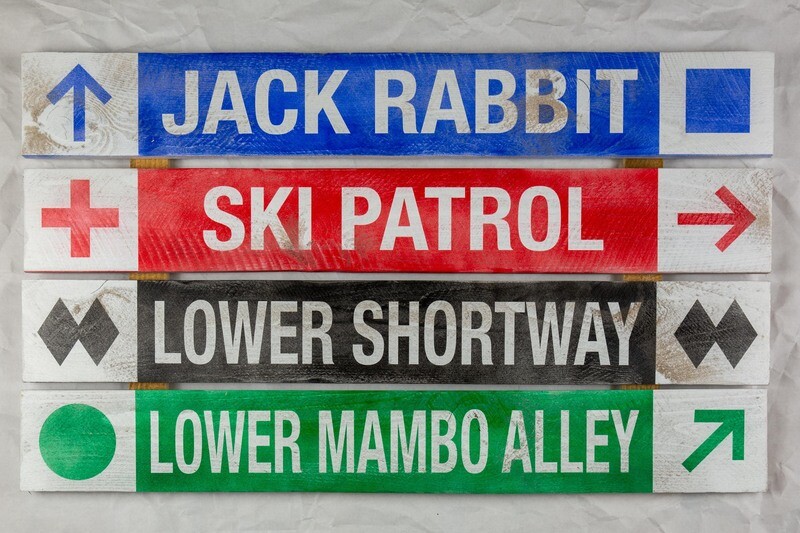 4 Trail Sign Blue Knob