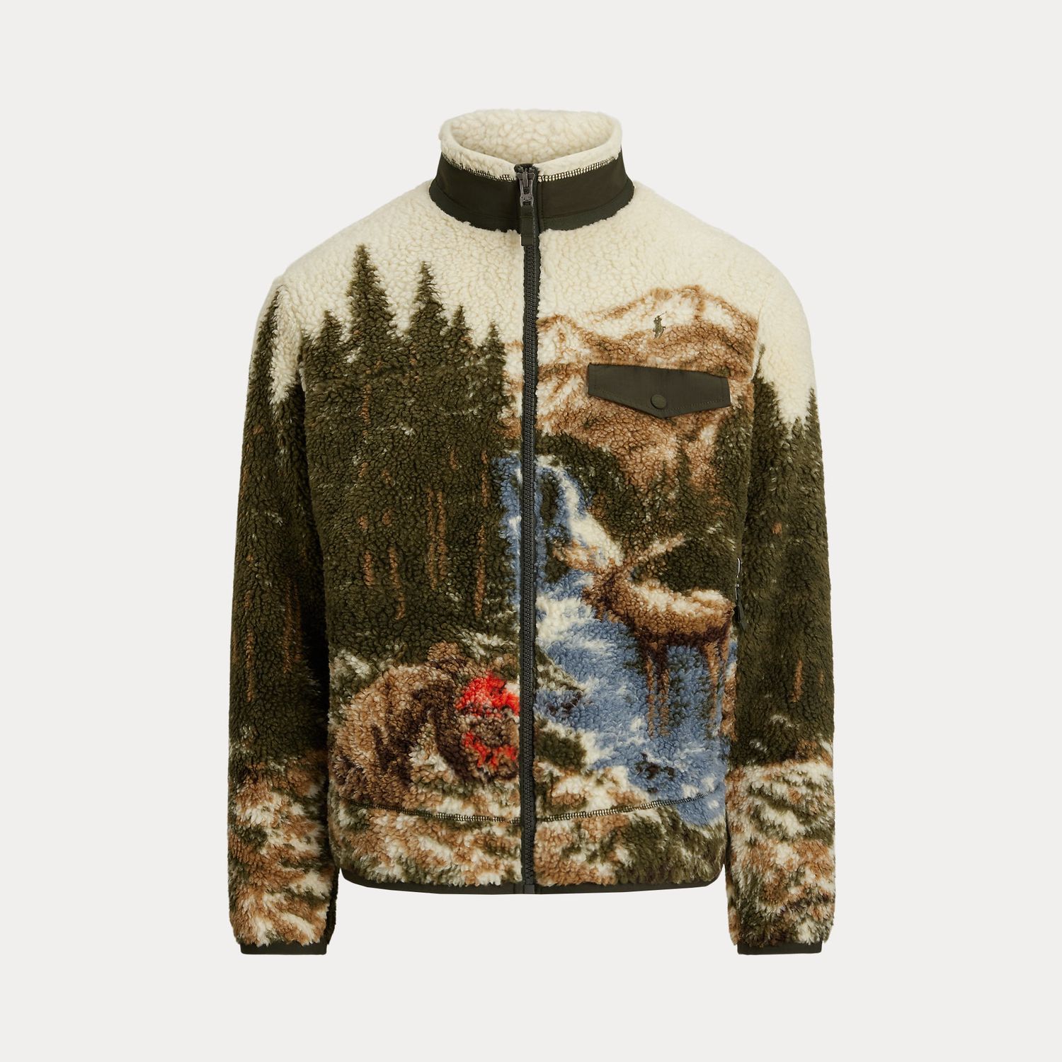 PILE FLEECE GRAPHIC JACKET