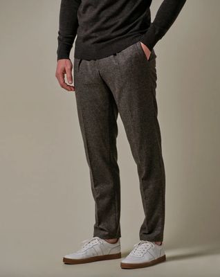 Brown wool flannel trousers