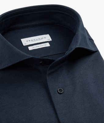 Navy Japanese knitted shirt