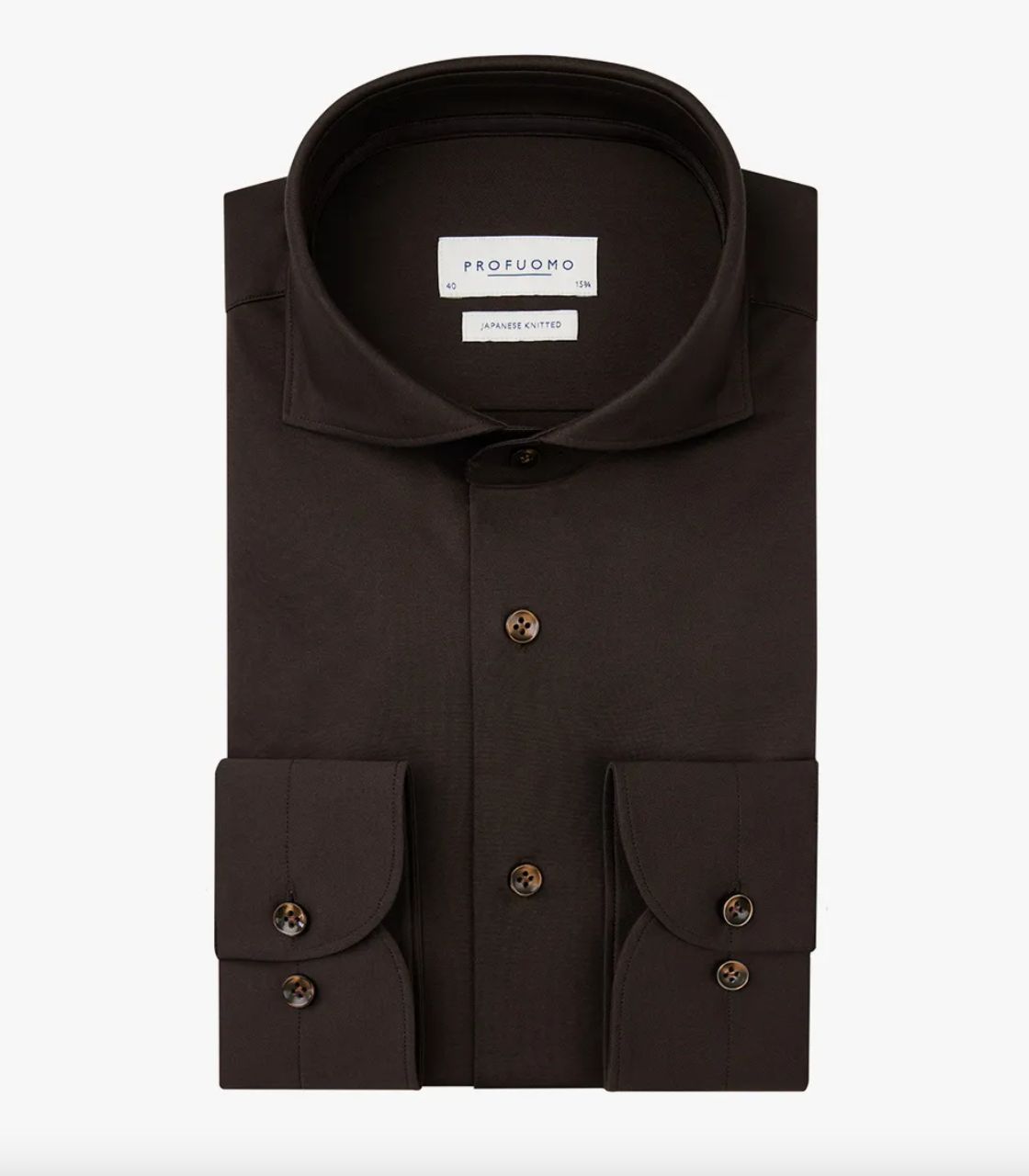 Chemise Profuomo Coton Japonais Brun