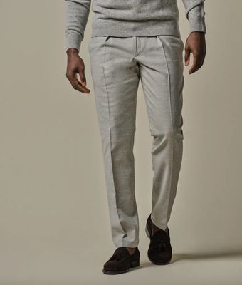 Grey cotton flannel trousers