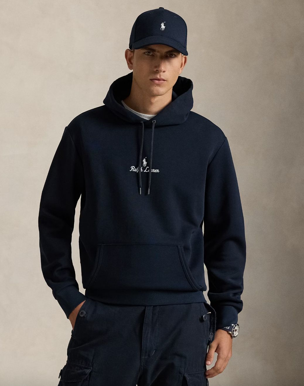 LOGO DOUBLE-KNIT HOODIE